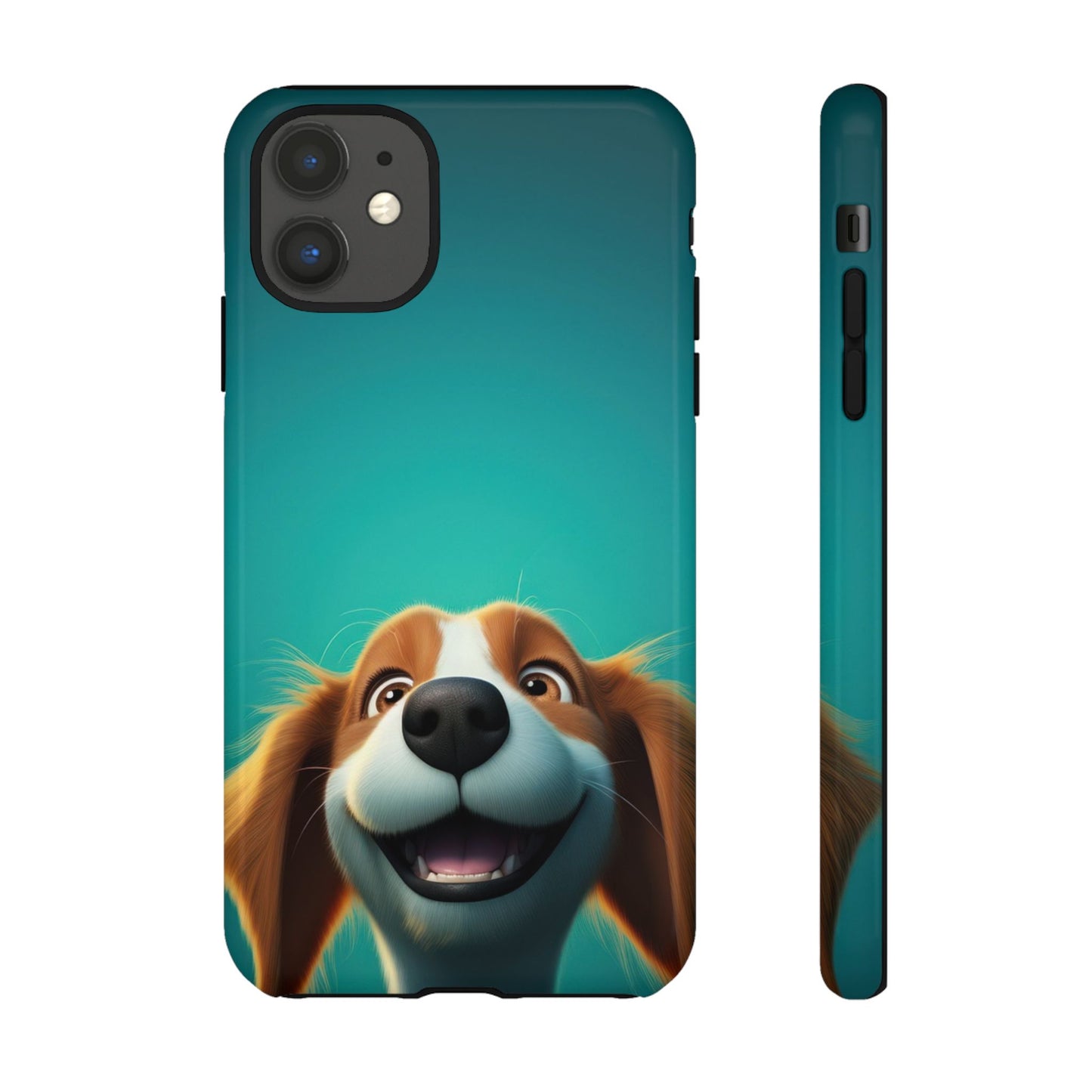 Happy Dog Phone Case — Cute Cartoon Puppy Protective Phone Cover