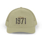 1971 Leopard Print Snapback Trucker Cap — Vintage Born in 1971 Birthday Gift