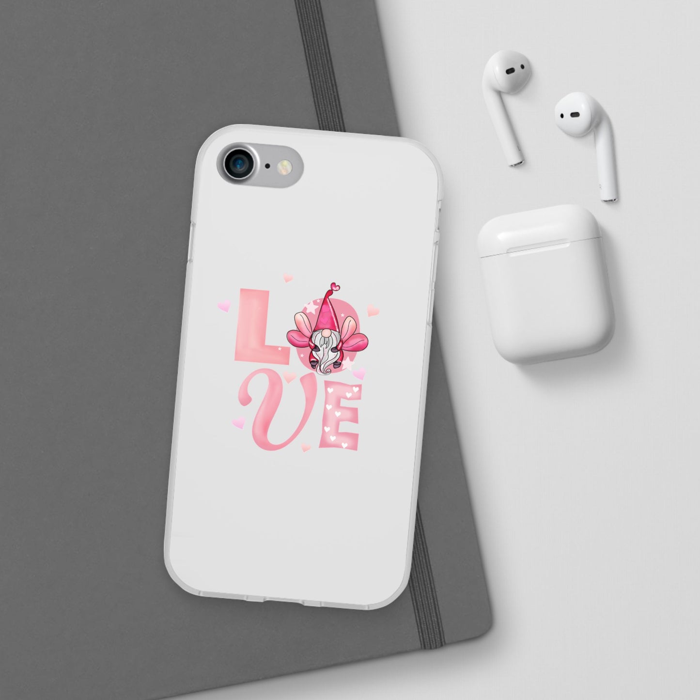 Love Gnome Phone Case — Cute Pink Valentine Flexi Case