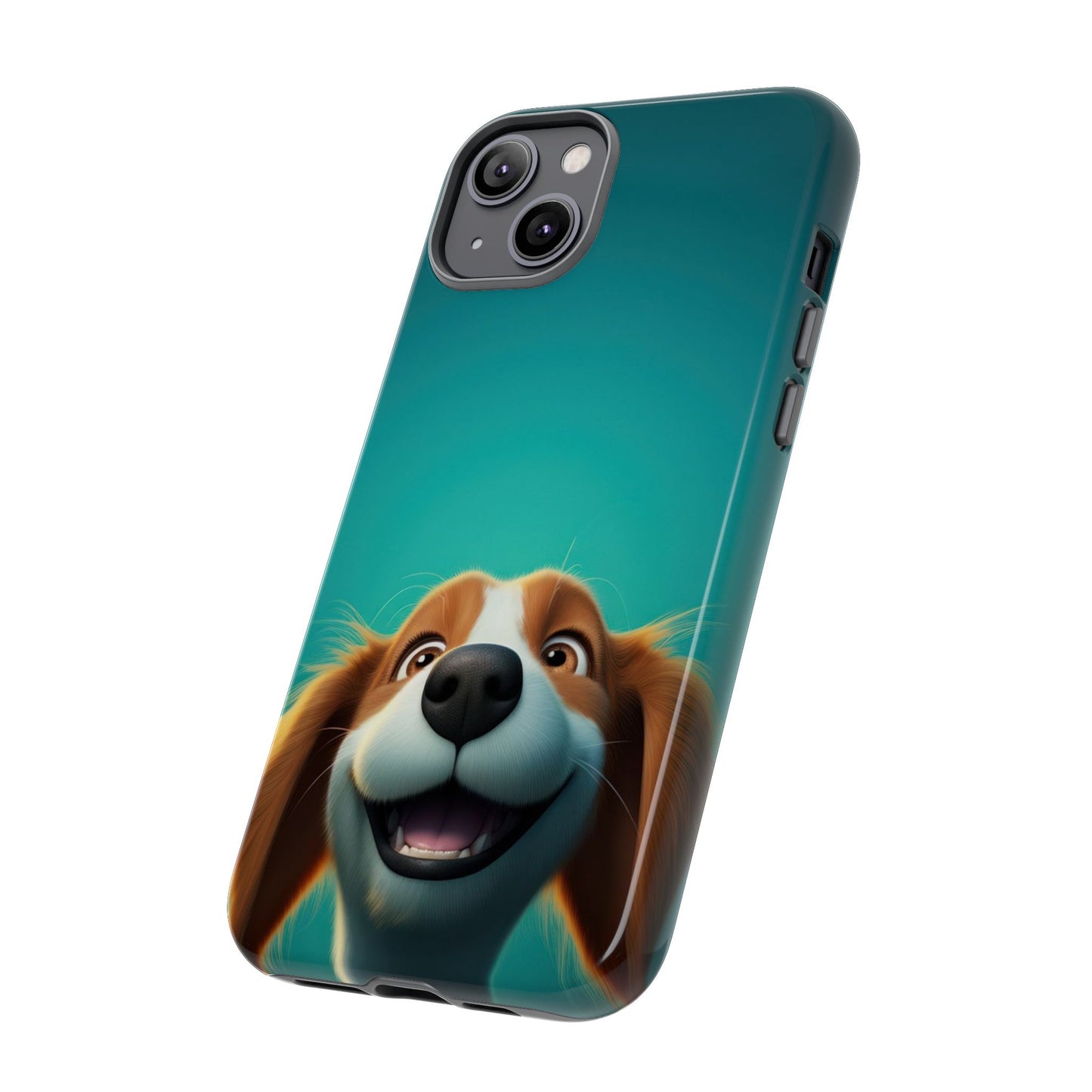 Happy Dog Phone Case — Cute Cartoon Puppy Protective Phone Cover
