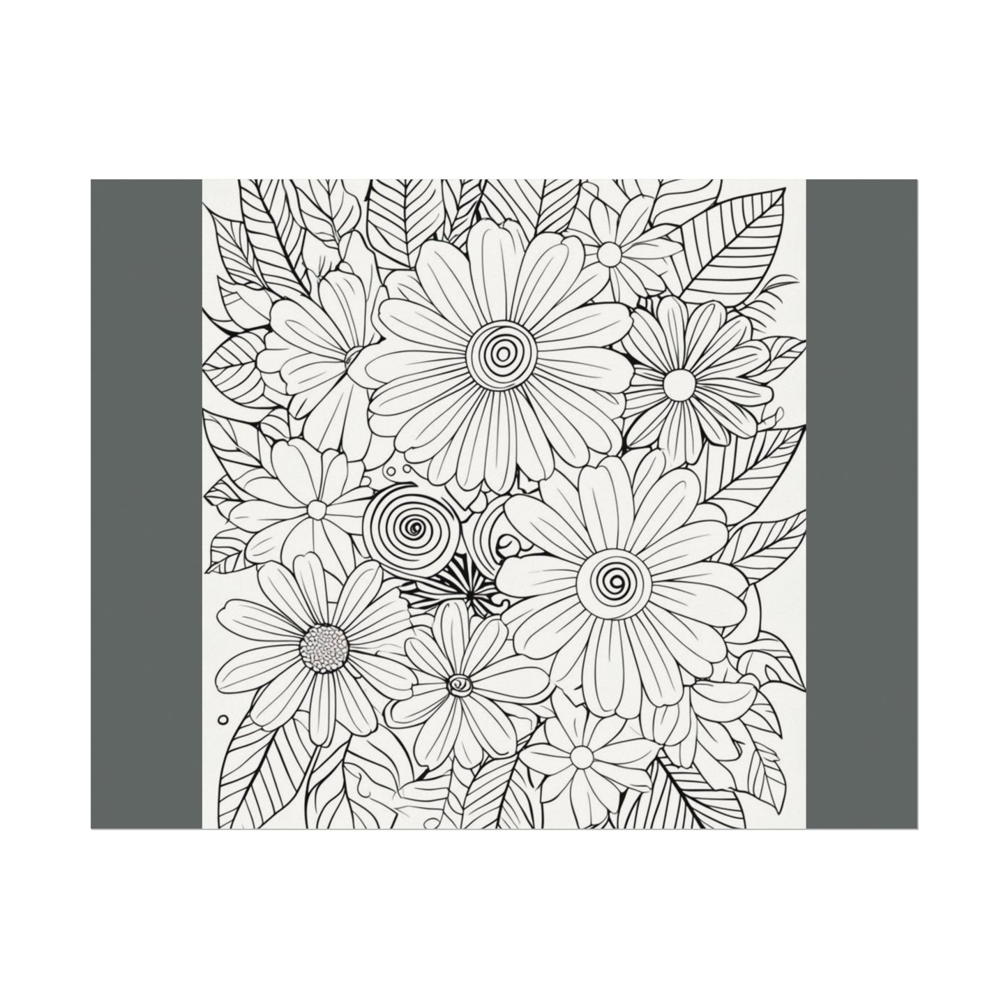 COLOR IT YOURSELF  Line Art Poster — Textured Matte Print