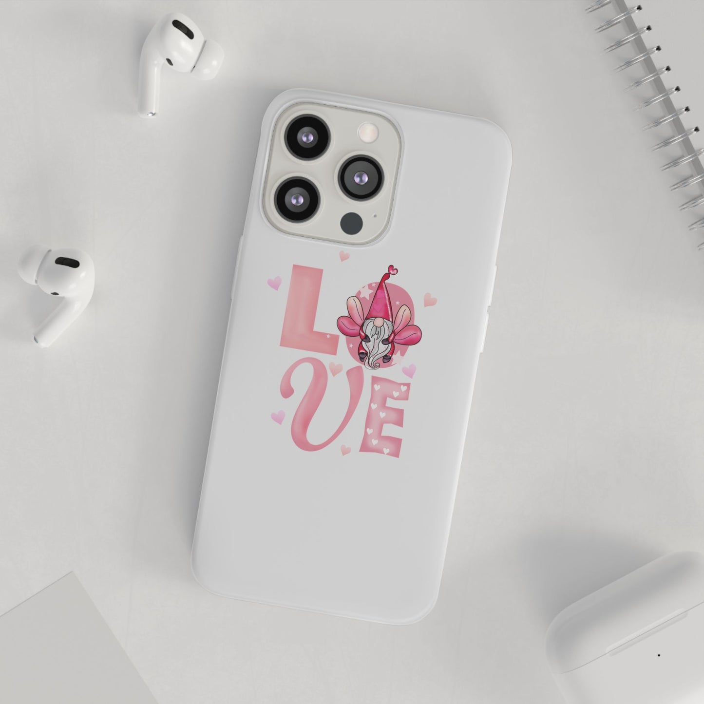 Love Gnome Phone Case — Cute Pink Valentine Flexi Case