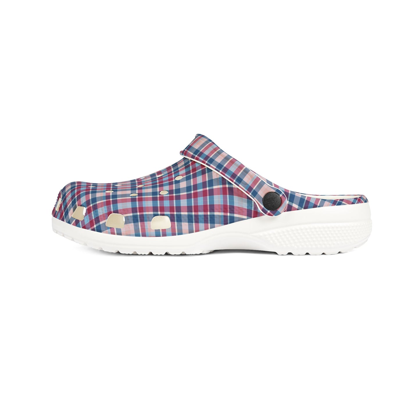 Plaid EVA Foam Clogs — Lightweight Comfortable Garden & Casual Shoes