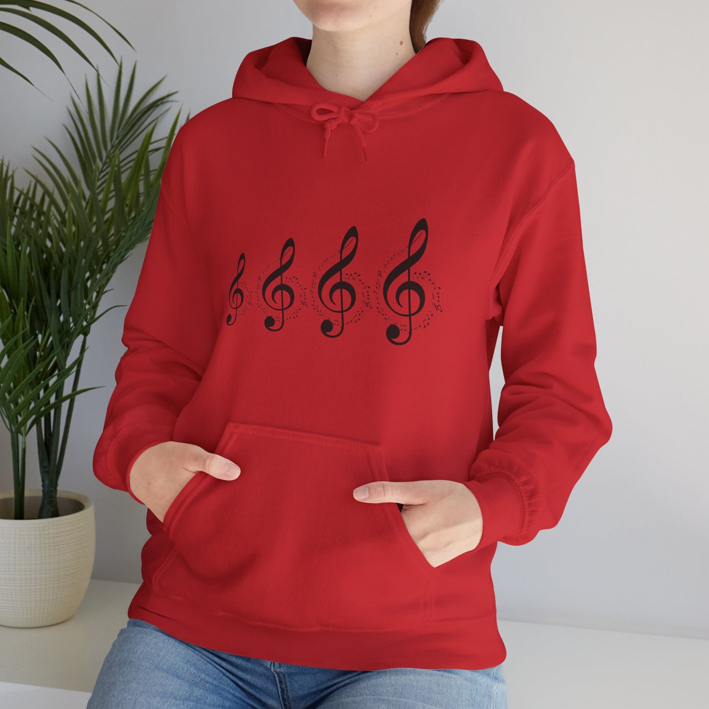 Treble Clef Hoodie – Minimal Music Note Graphic Sweatshirt for Musicians