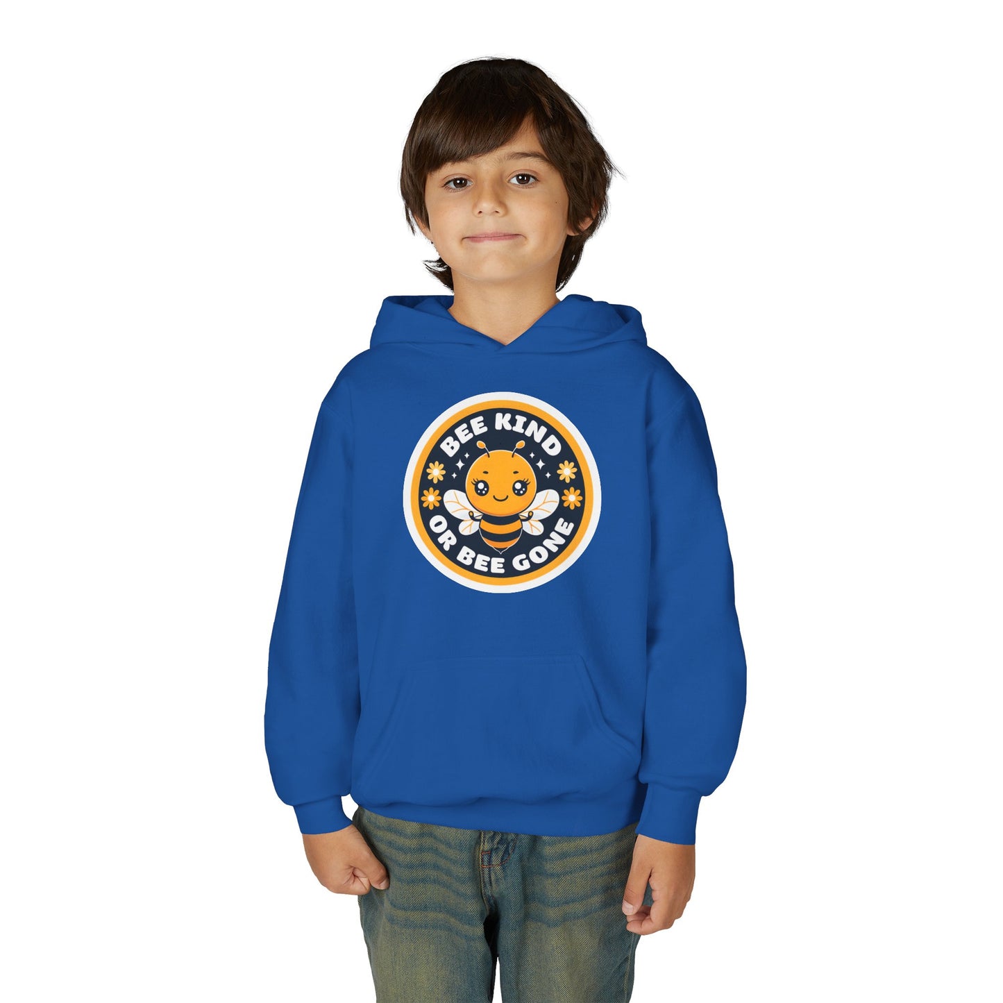 Bee Kind Badge hoodie | Youth Hoodie, Cute Bee Graphic