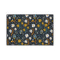 Floral Daisies Heavy Duty Floor Mat — Dark Botanical Entry Rug