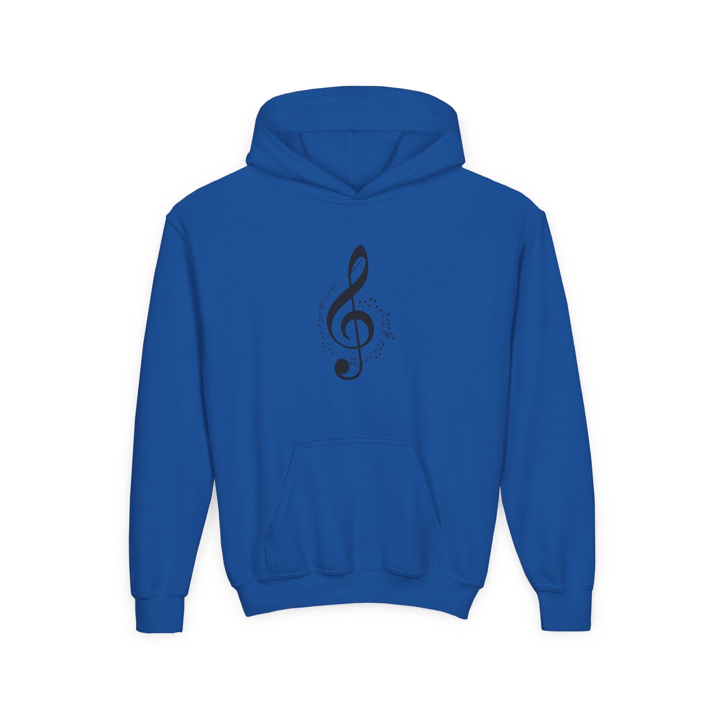 Youth Music Treble Clef Hoodie – Cute Musical Notes Kids Sweatshirt