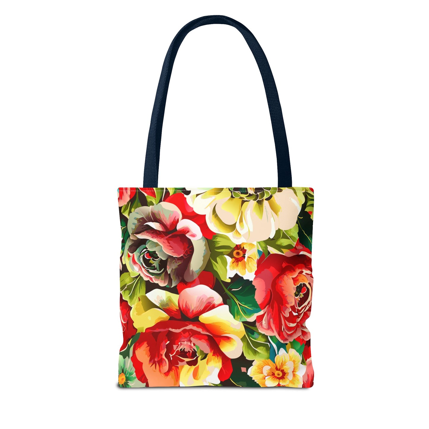 Floral Print Tote Bag - Colorful Reusable Shopping Bag Picnic Essential