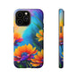 Floral Sunset Tough Phone Case — Vibrant Watercolor Flowers Protective Cover