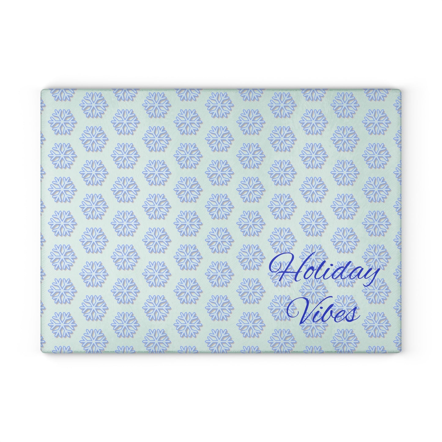 Holiday Vibes Glass Cutting Board | Festive Kitchen Decor, Holiday Gift, Home Cooking Accessory, Unique Culinary Gift, Seasonal Kitchenware