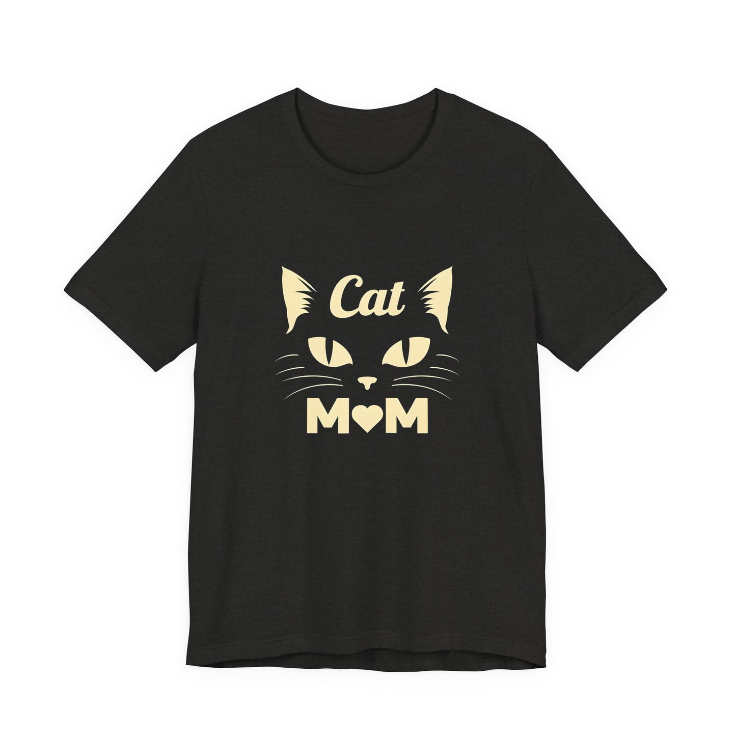Cat Mom T-Shirt — Cute Cat Face Graphic Tee for Cat Lovers