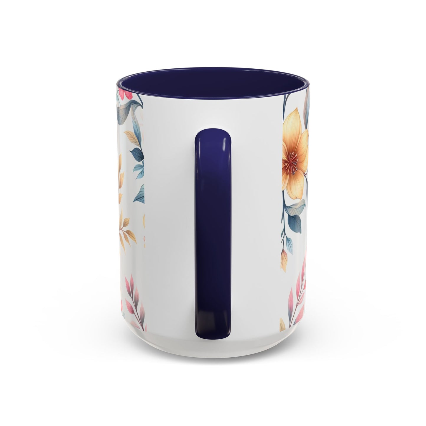 Floral Accent Coffee Mug - Perfect Gift for Tea Lovers, Home Decor, Kitchen Accessories, Mother's Day, Coffee Enthusiasts