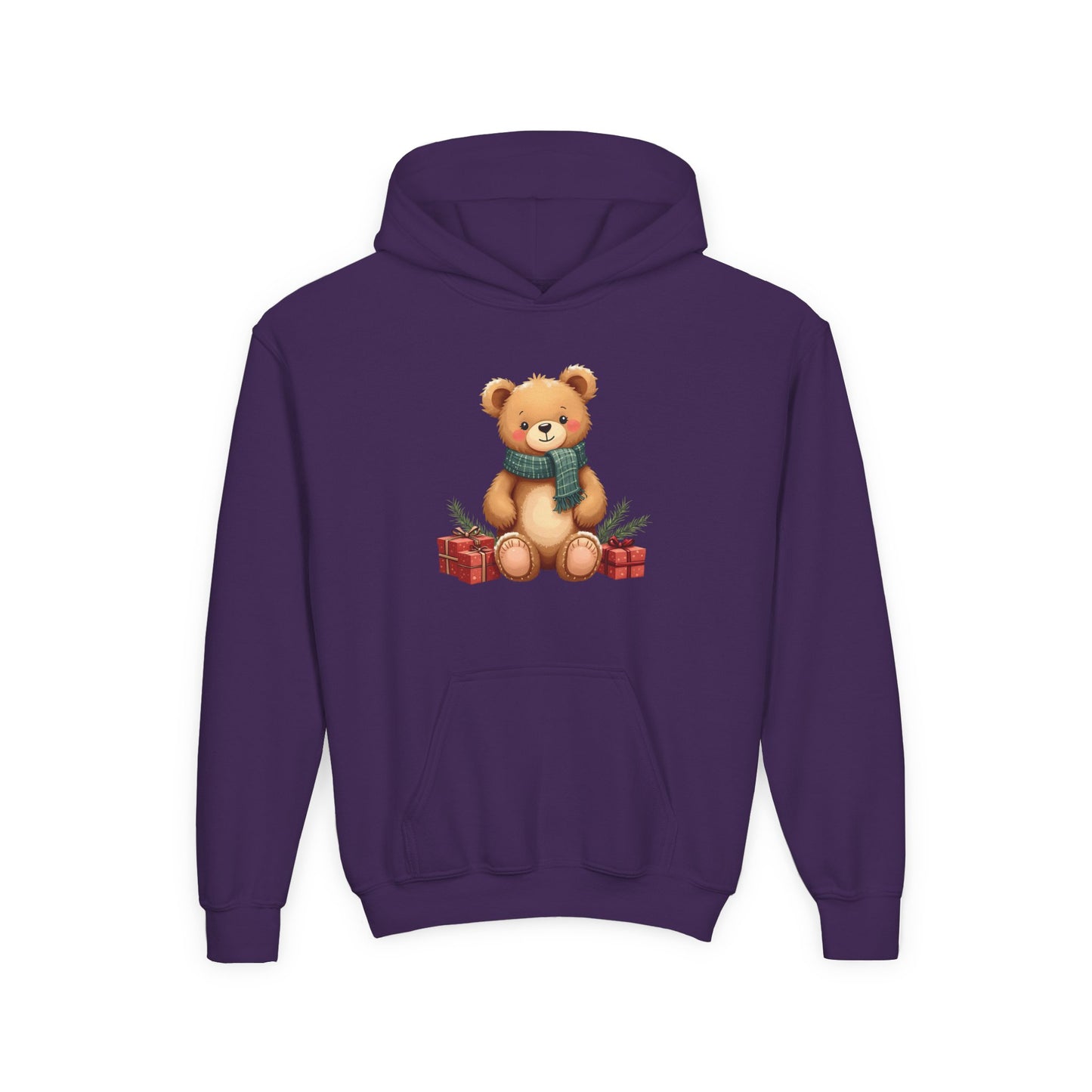 Kids Holiday Teddy Bear Hoodie – Cute Christmas Gift Sweatshirt
