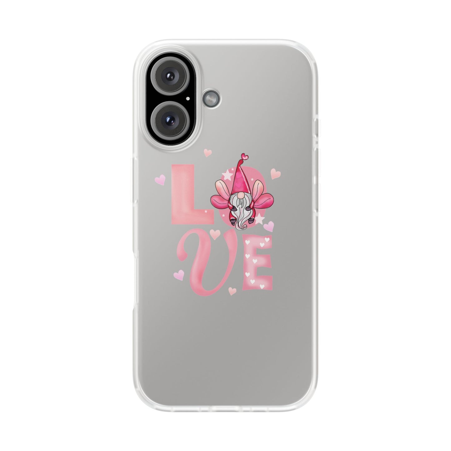 Love Gnome Phone Case — Cute Pink Valentine Flexi Case