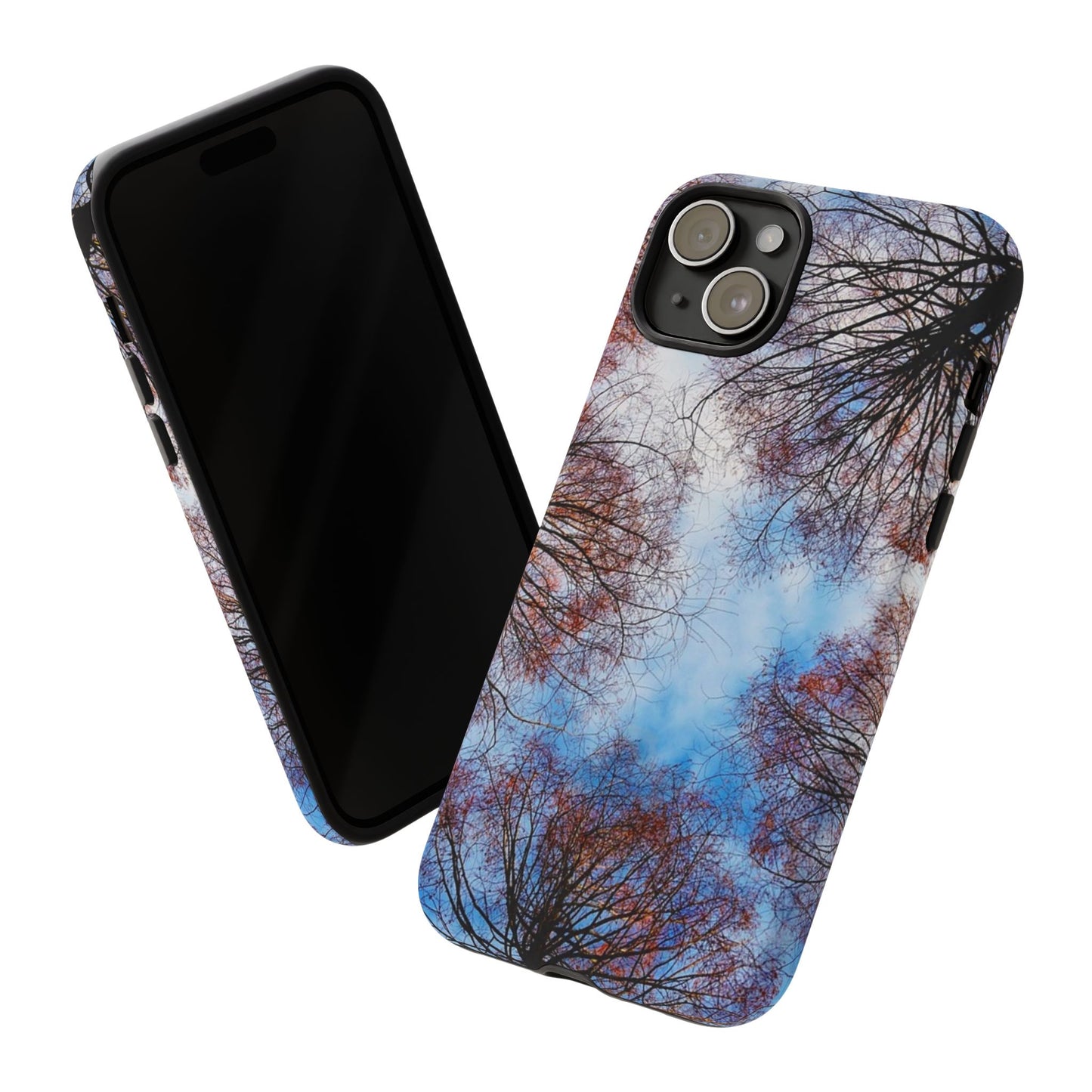 Skyward Trees Phone Case — Nature Forest Canopy Protective Tough Case