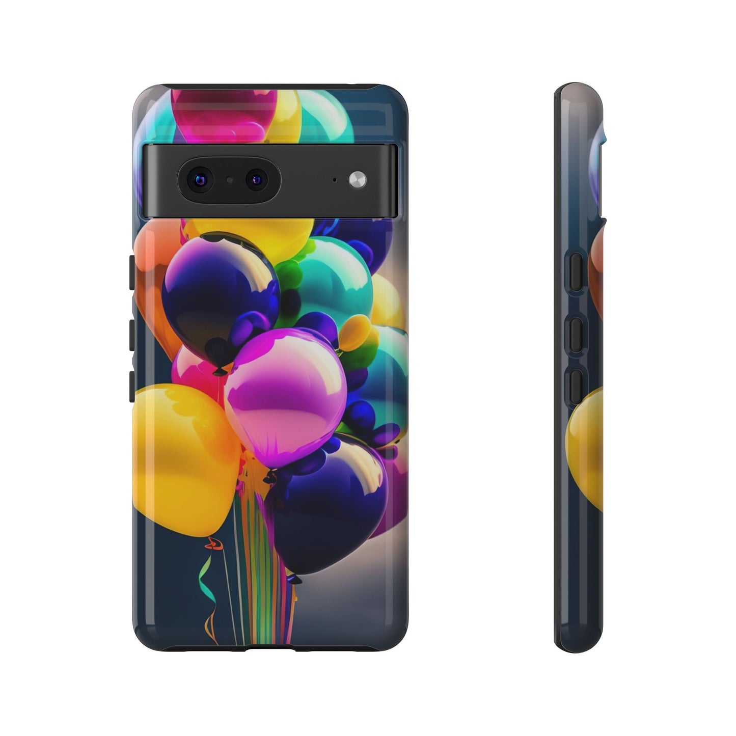 Colorful Balloon Tough Phone Case — Vibrant Party Balloons Protective Cover