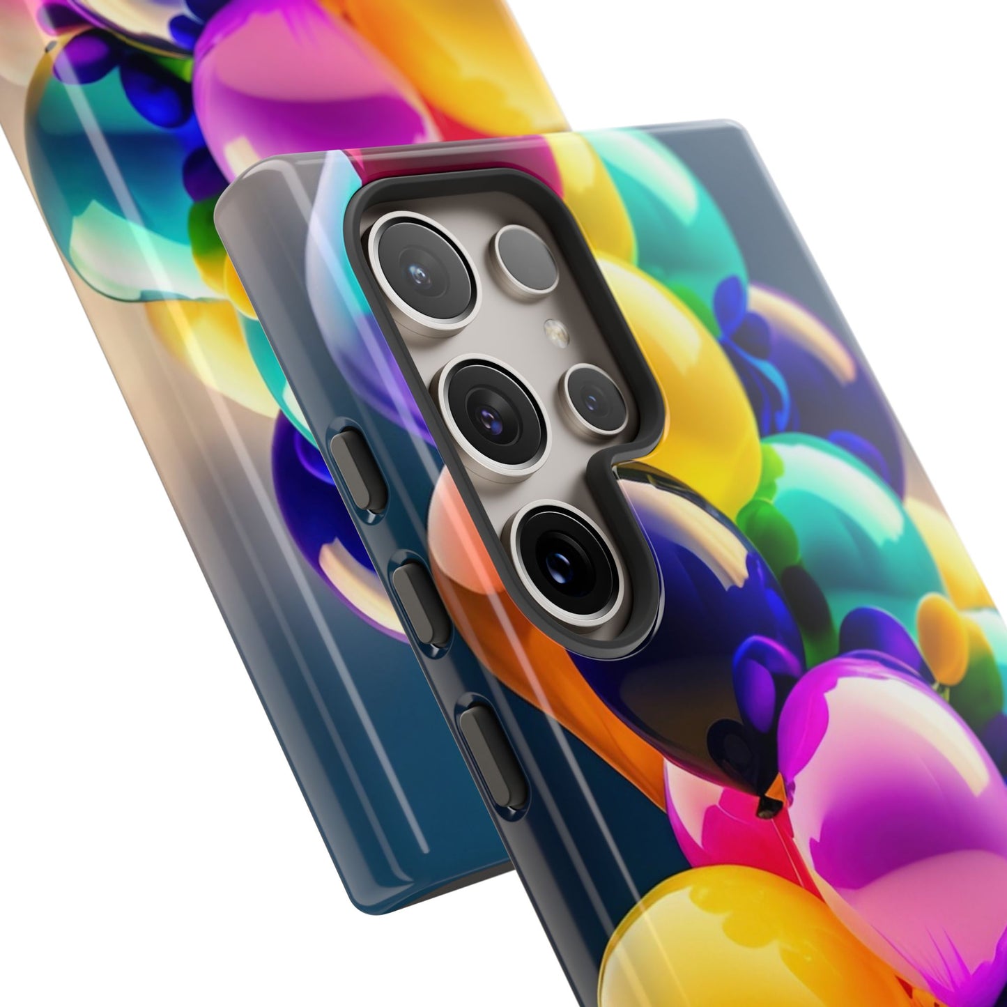 Colorful Balloon Tough Phone Case — Vibrant Party Balloons Protective Cover