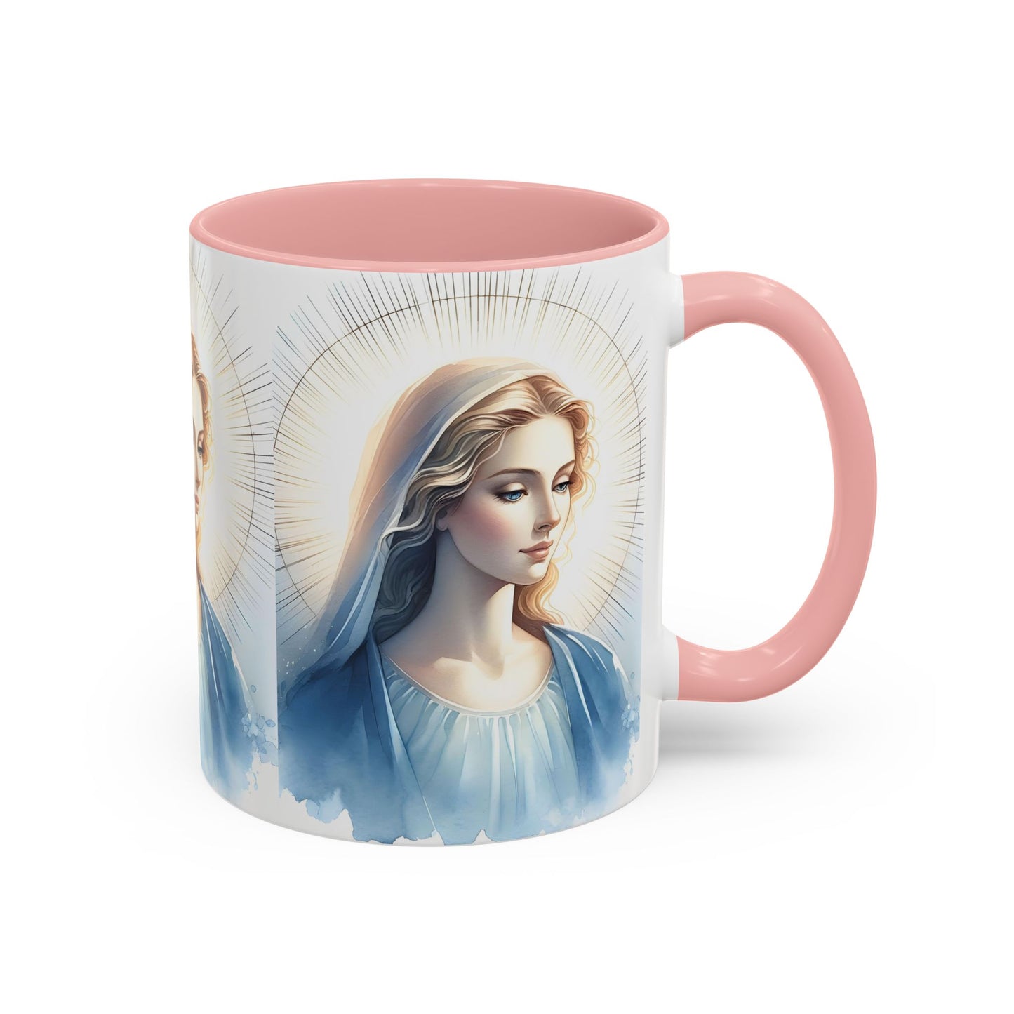 Serene Virgin Mary Accent Coffee Mug