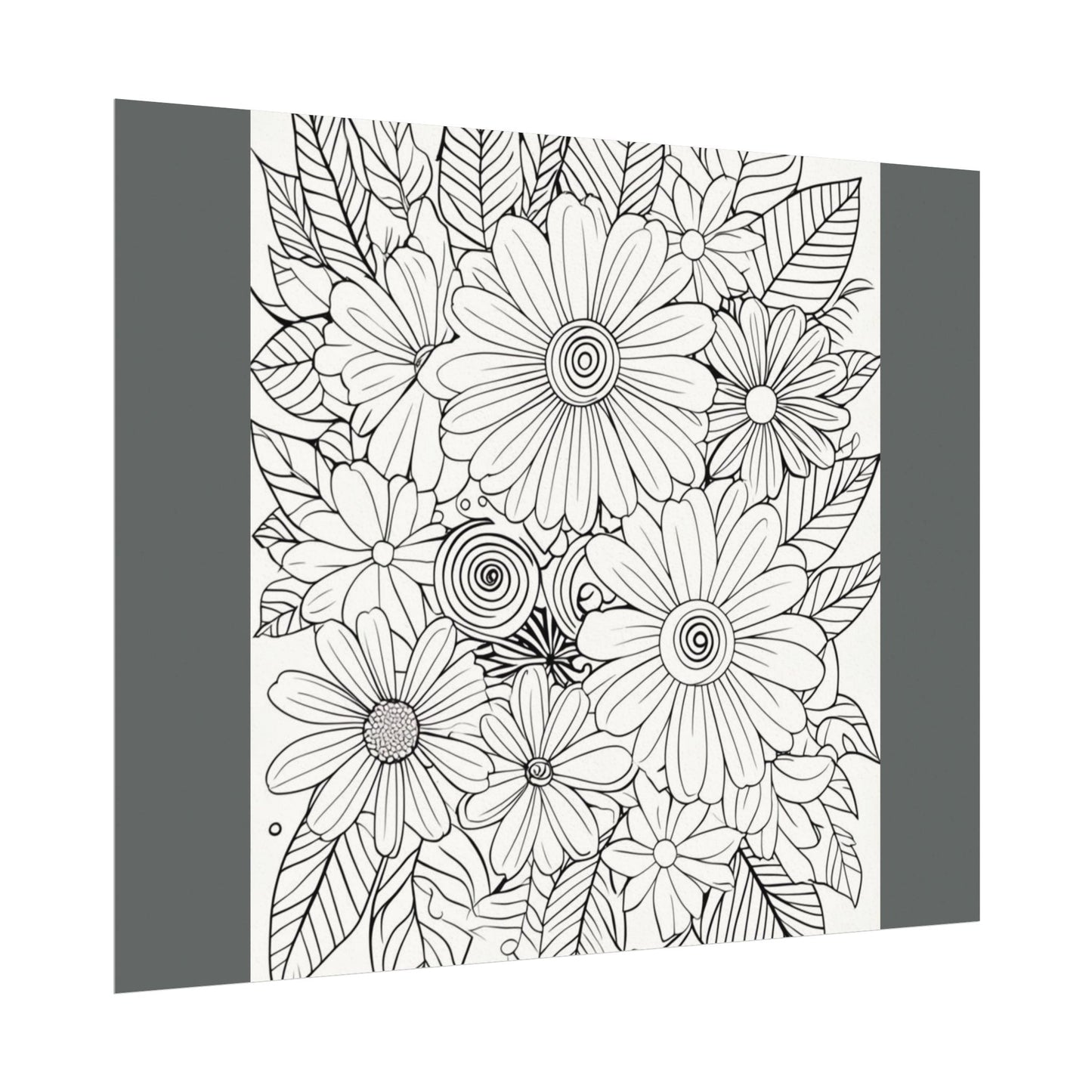COLOR IT YOURSELF  Line Art Poster — Textured Matte Print