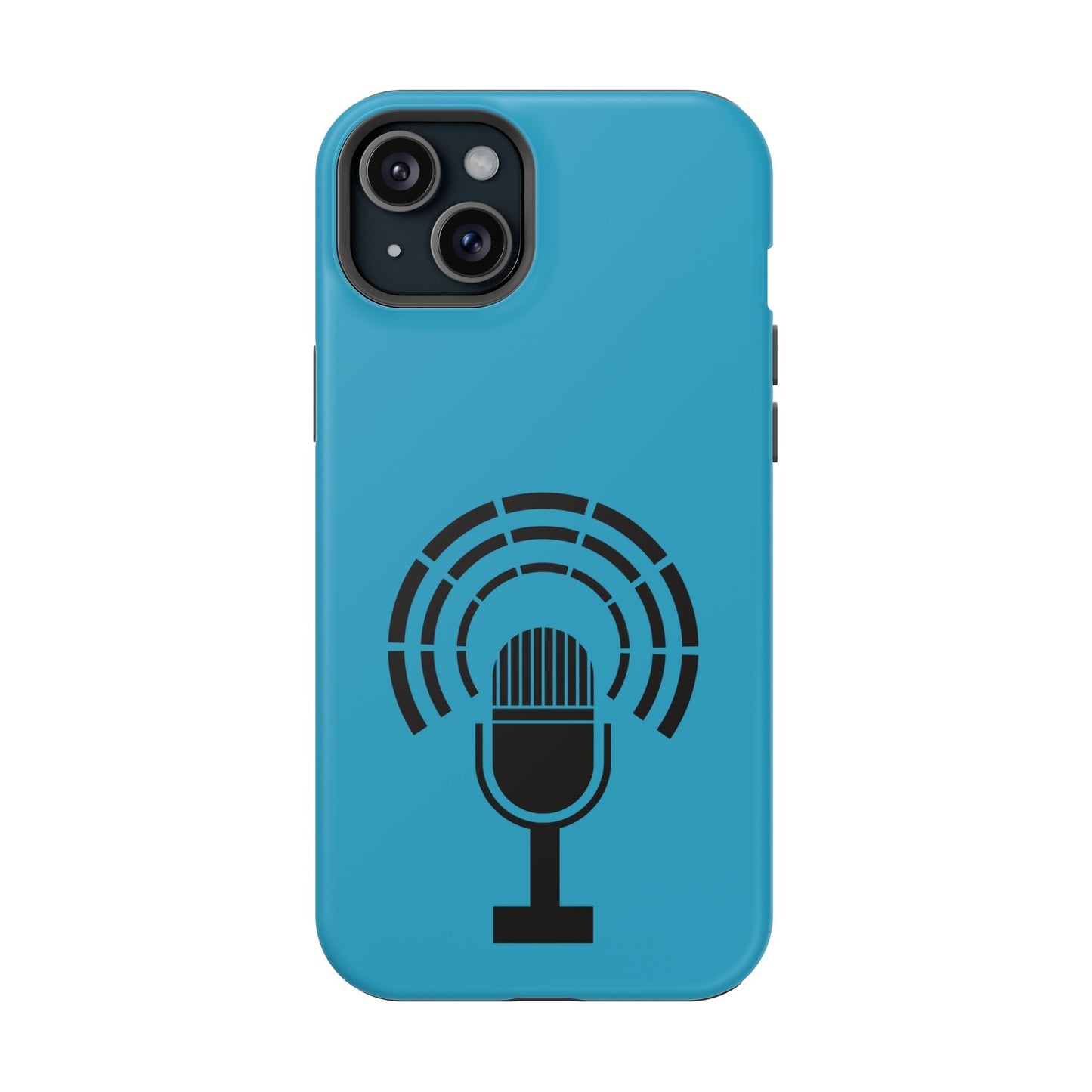 Phone Case — Retro Microphone Podcast Design, Magnetic Impact-Resistant