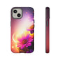 Floral Moonlight Phone Case – Purple Daisy Protective Cover