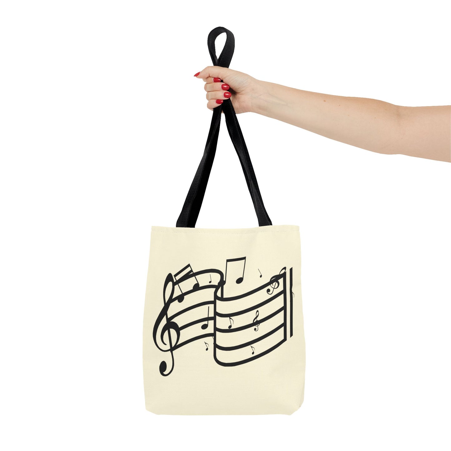 Music Notes Tote Bag — Sheet Melody Canvas Tote for Musicians & Music Lovers