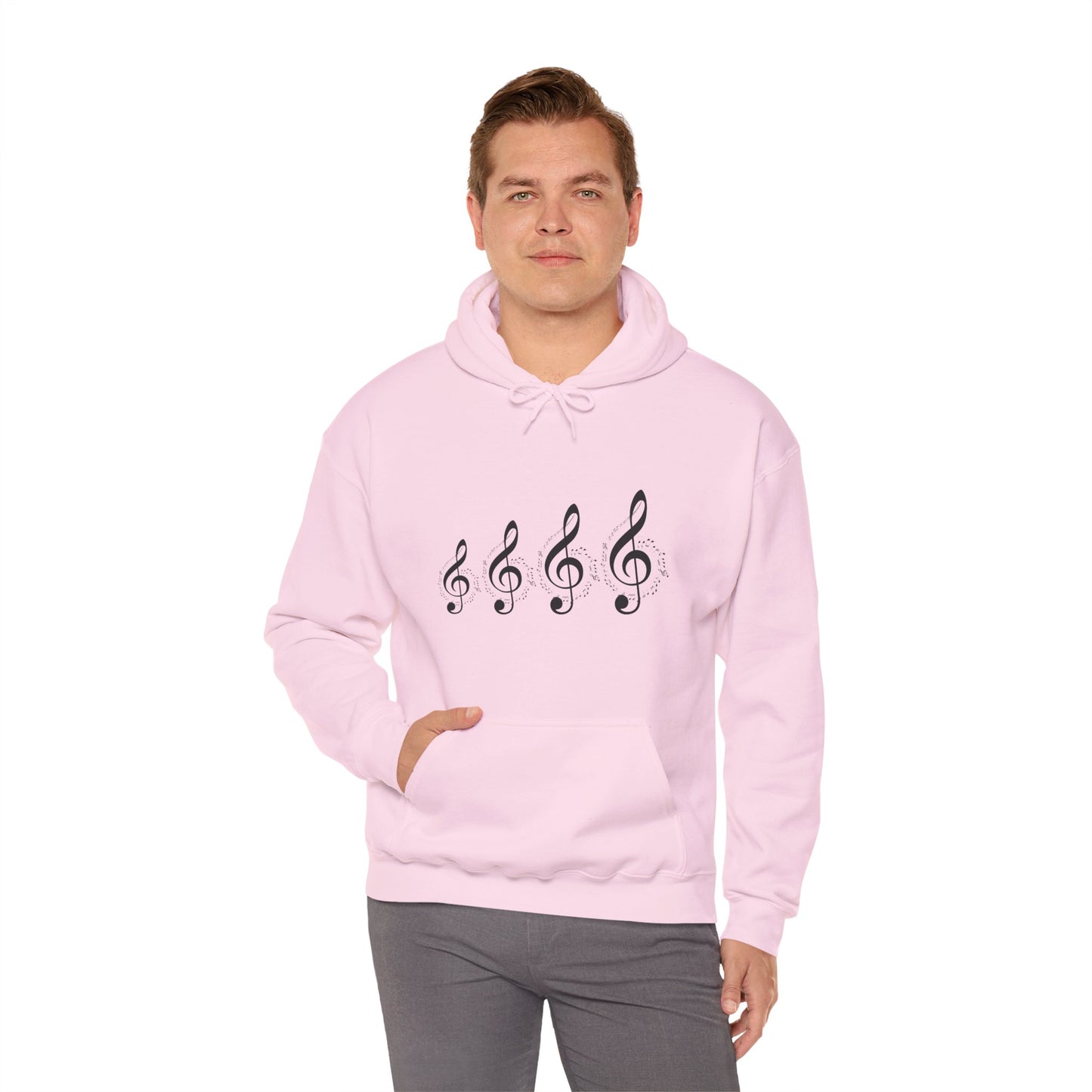 Treble Clef Hoodie – Minimal Music Note Graphic Sweatshirt for Musicians