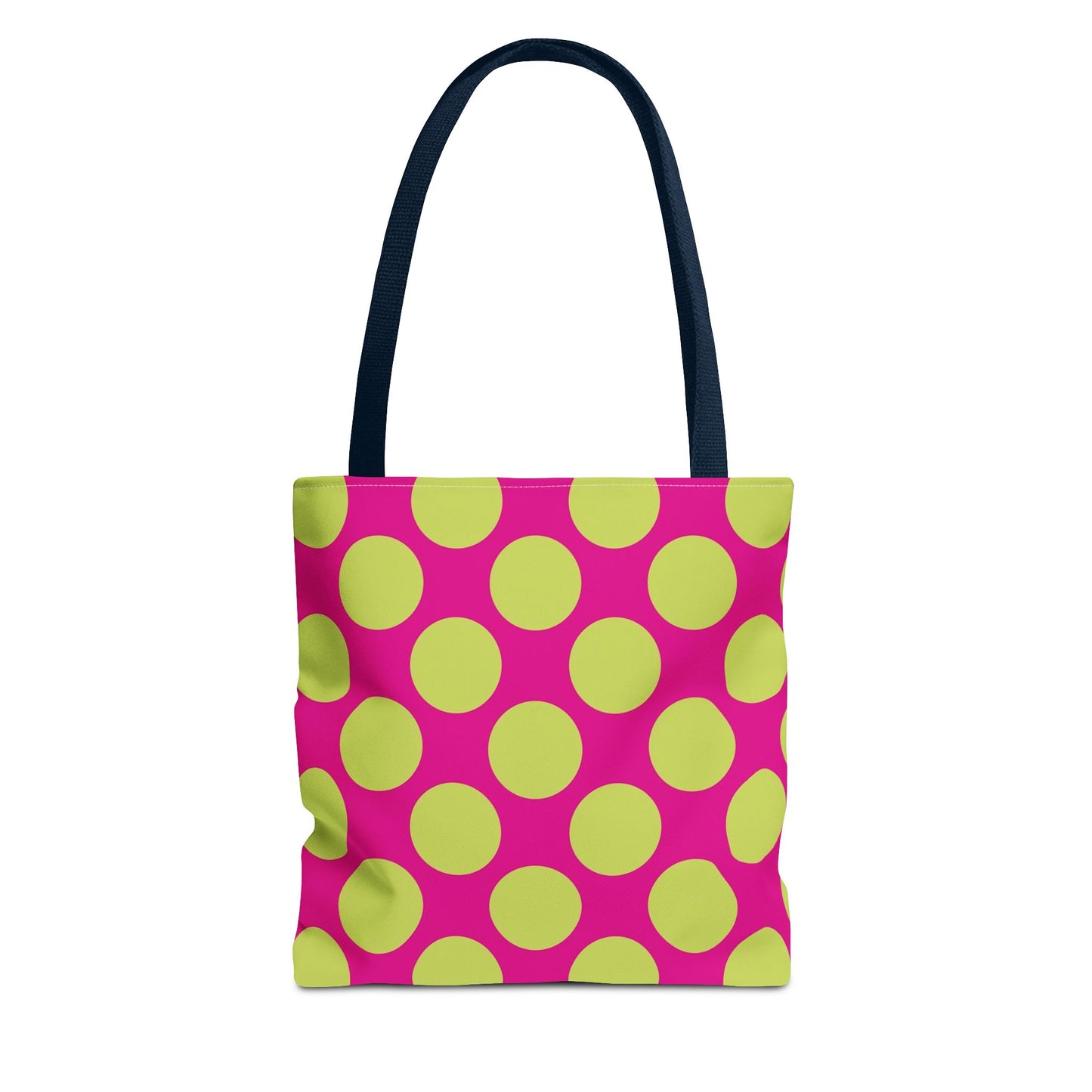 Vibrant Polka Dot Tote Bag, Colorful Shopping Bag, Eco-Friendly Tote