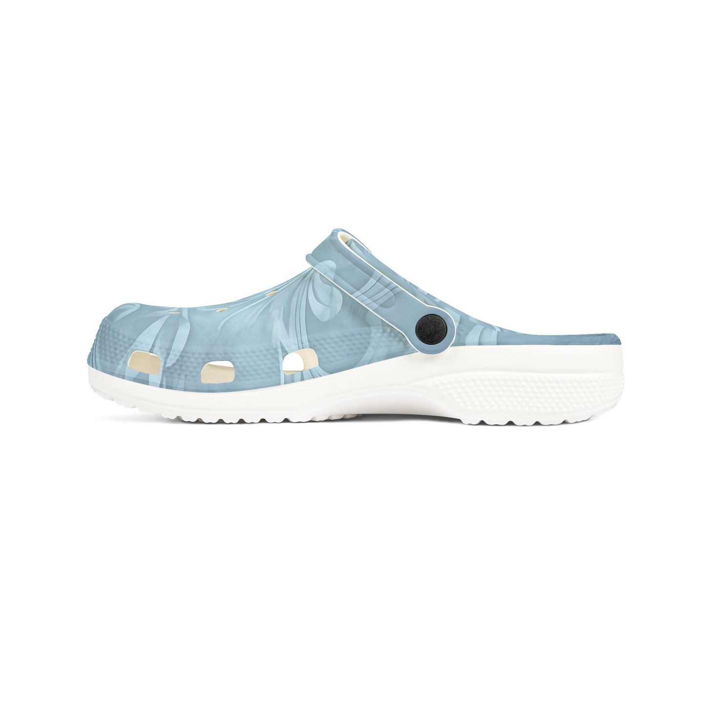 Blue Swirl EVA Foam Clogs — Comfortable Water-Friendly Slip-On Shoes