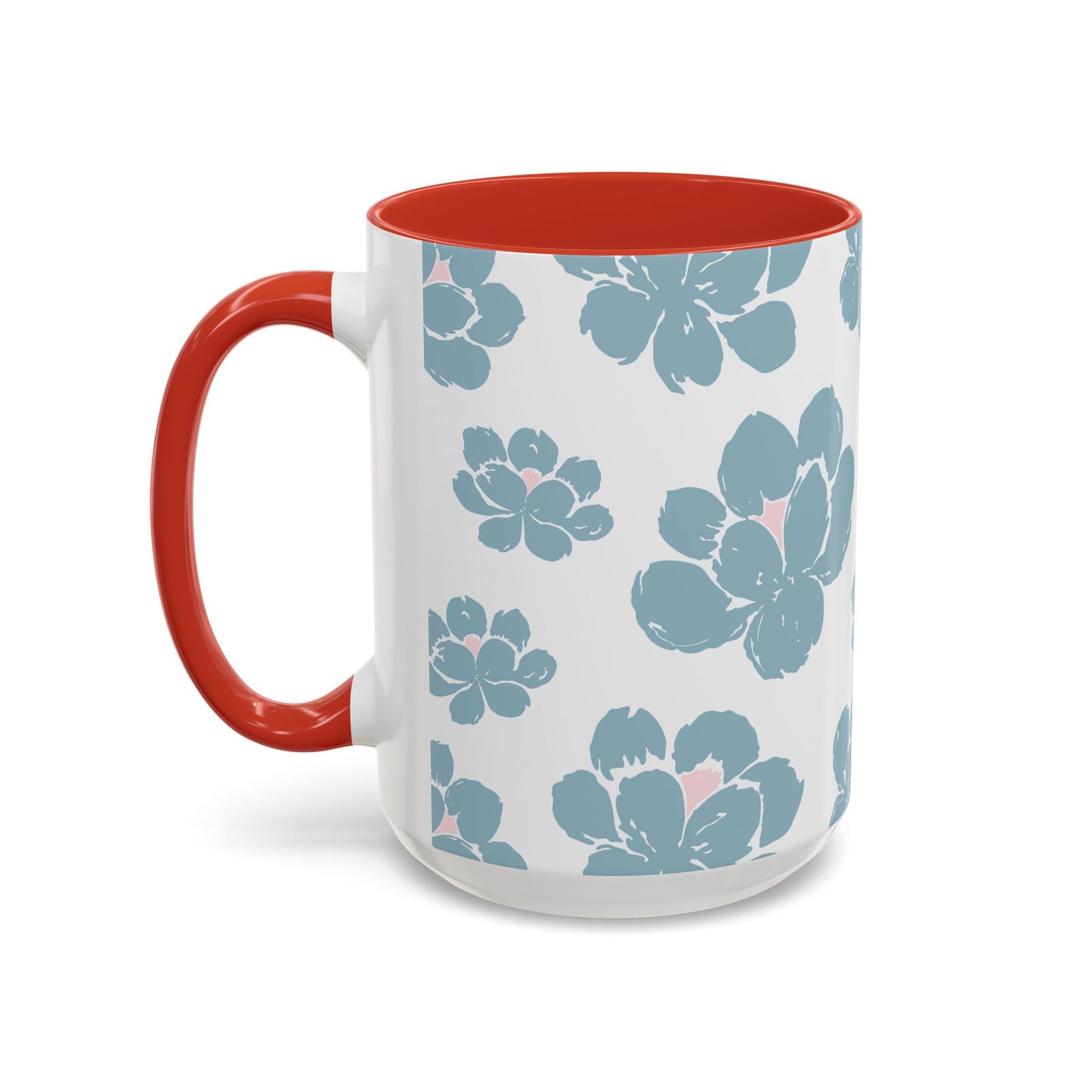 Floral Accent Coffee Mug - Elegant Drinkware, Perfect Gift for Her, Home Decor, Mother's Day, Birthday, Coffee Lovers