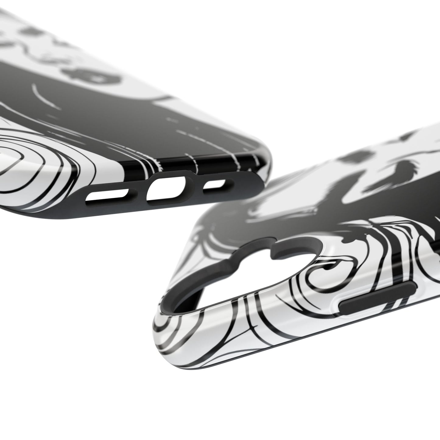 Artistic Black & White Portrait Phone Case — Magnetic Impact-Resistant