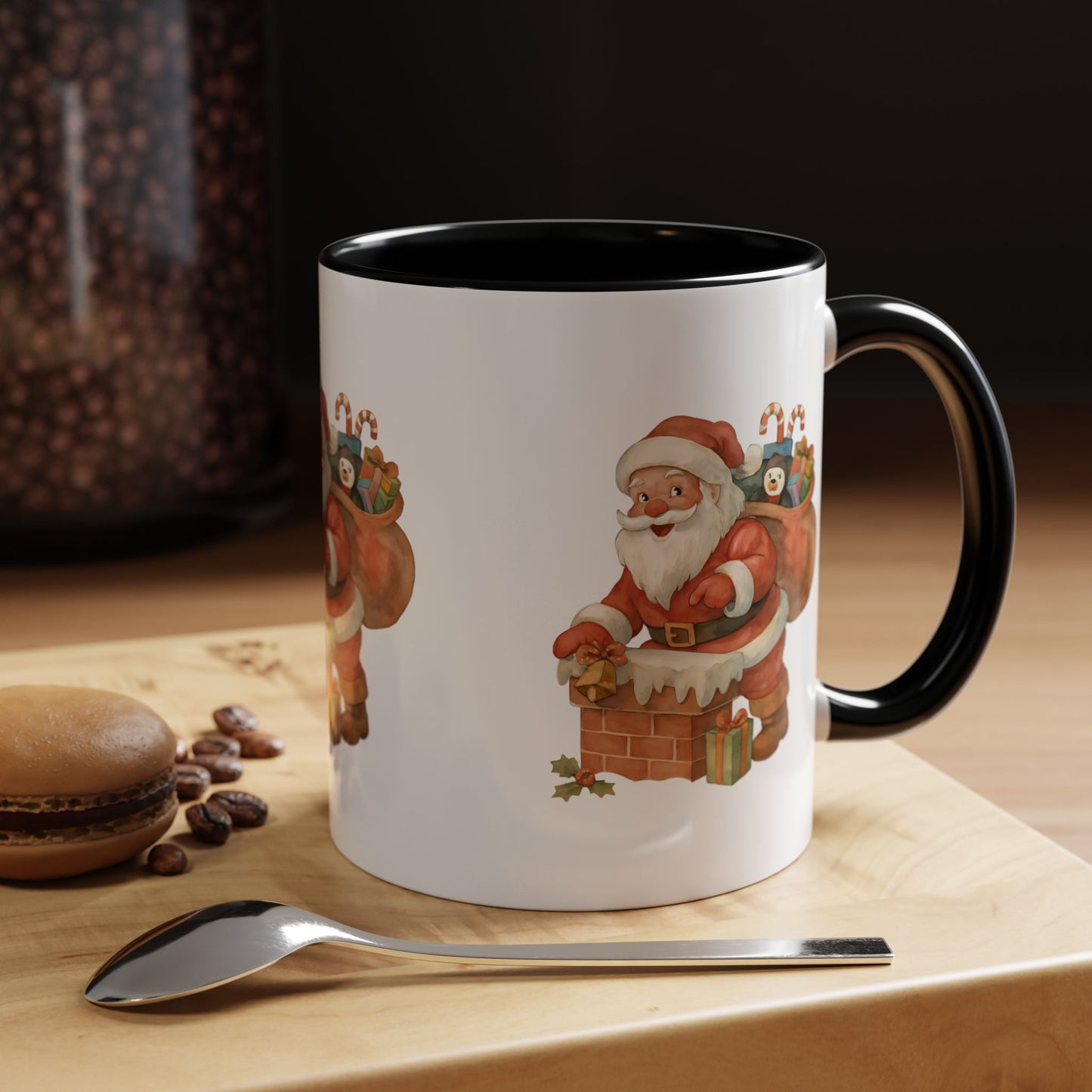 Festive Santa Coffee Mug, Holiday Gift, Christmas Decorations, Cozy Kitchen, Unique Mug, Santa-Themed Drinkware