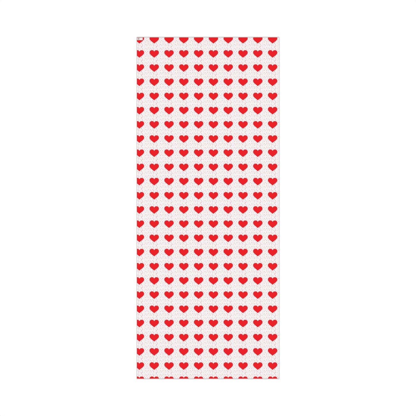 Heart Pattern Gift Wrap Paper — Red Hearts on White for Valentine’s Day & Romantic Gifts