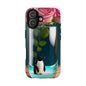 Penguin in a Glass Floral Tough Phone Case — Cute Protective Phone Cover