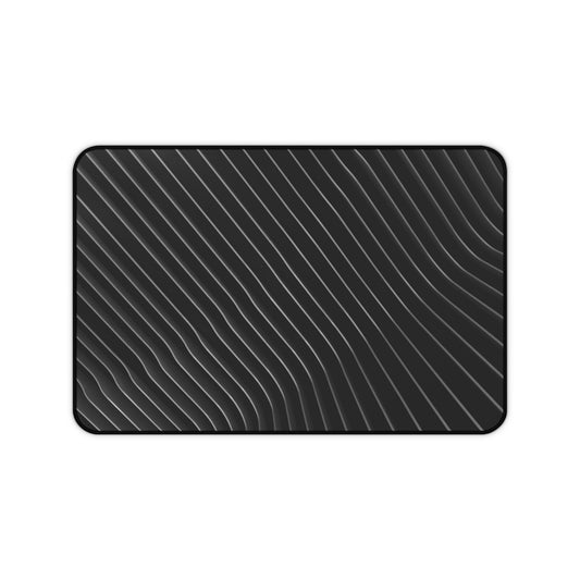 Minimal Black Wave Desk Mat — Modern Gaming & Office Mouse Pad