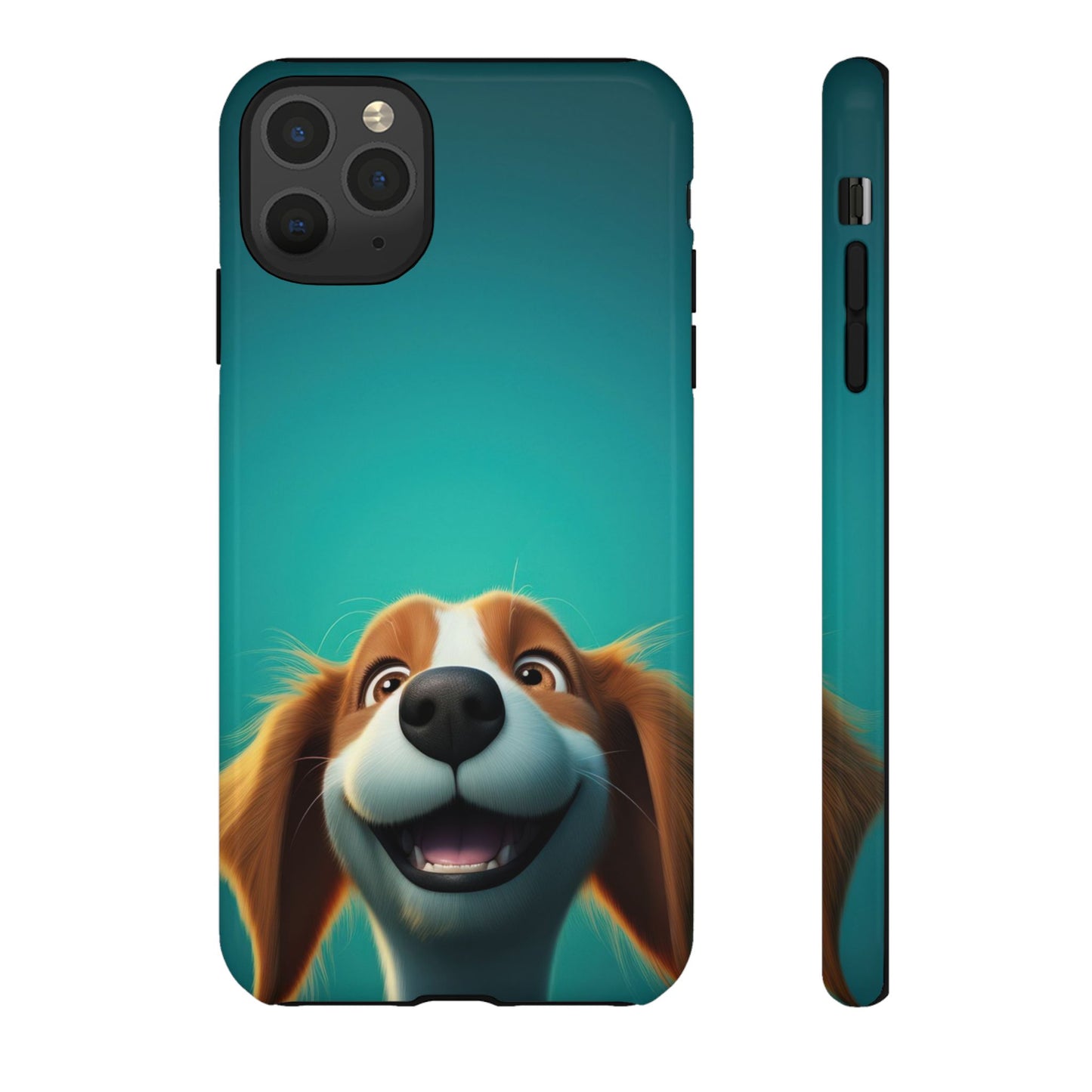Happy Dog Phone Case — Cute Cartoon Puppy Protective Phone Cover
