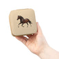 Horse Jewelry Travel Case — Compact Pink Travel Jewelry Organizer for Rings, Earrings & Necklaces