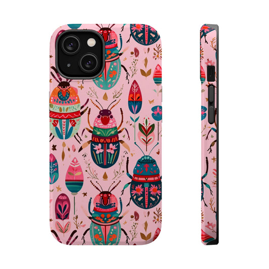 Phone Case — Colorful Boho Beetle Magnetic Impact-Resistant Cover