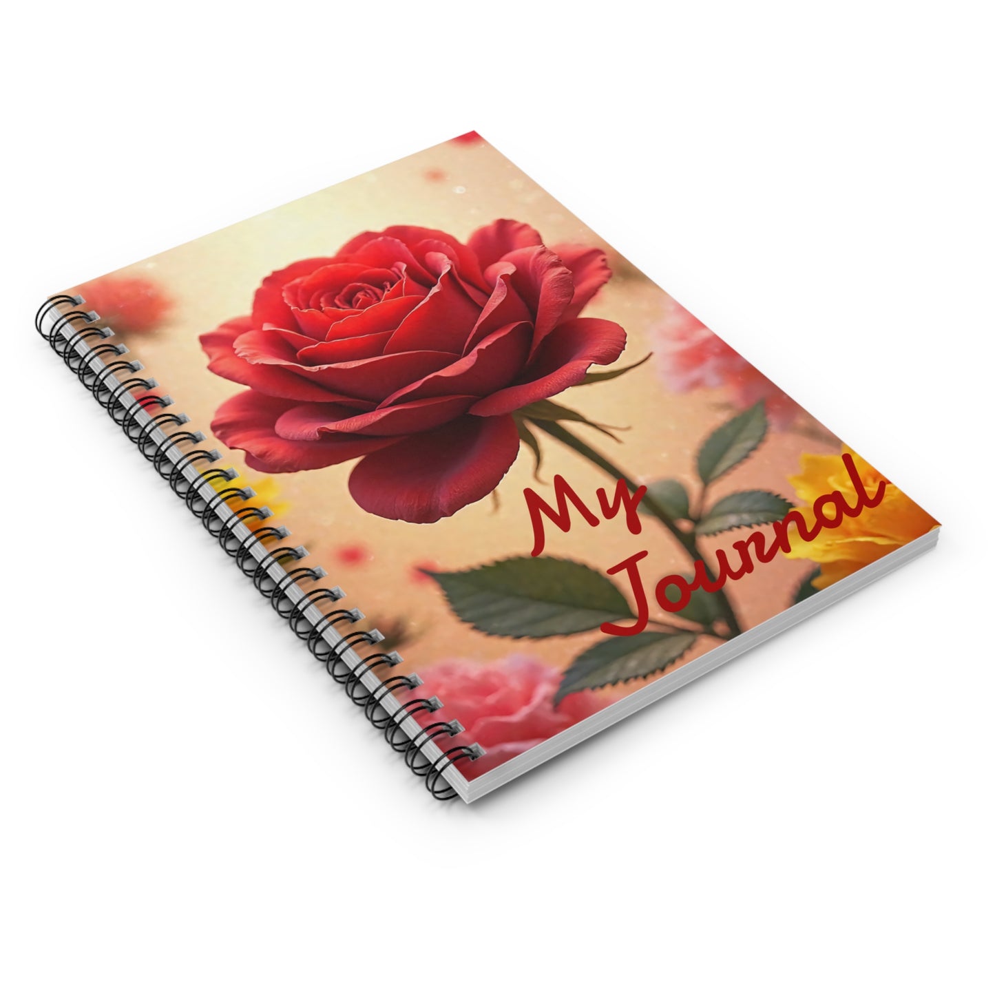 Beautiful Floral Spiral Notebook - My Journal, Perfect for Note-Taking, Creative Writing, Gifts, Student Supplies, Rose Design
