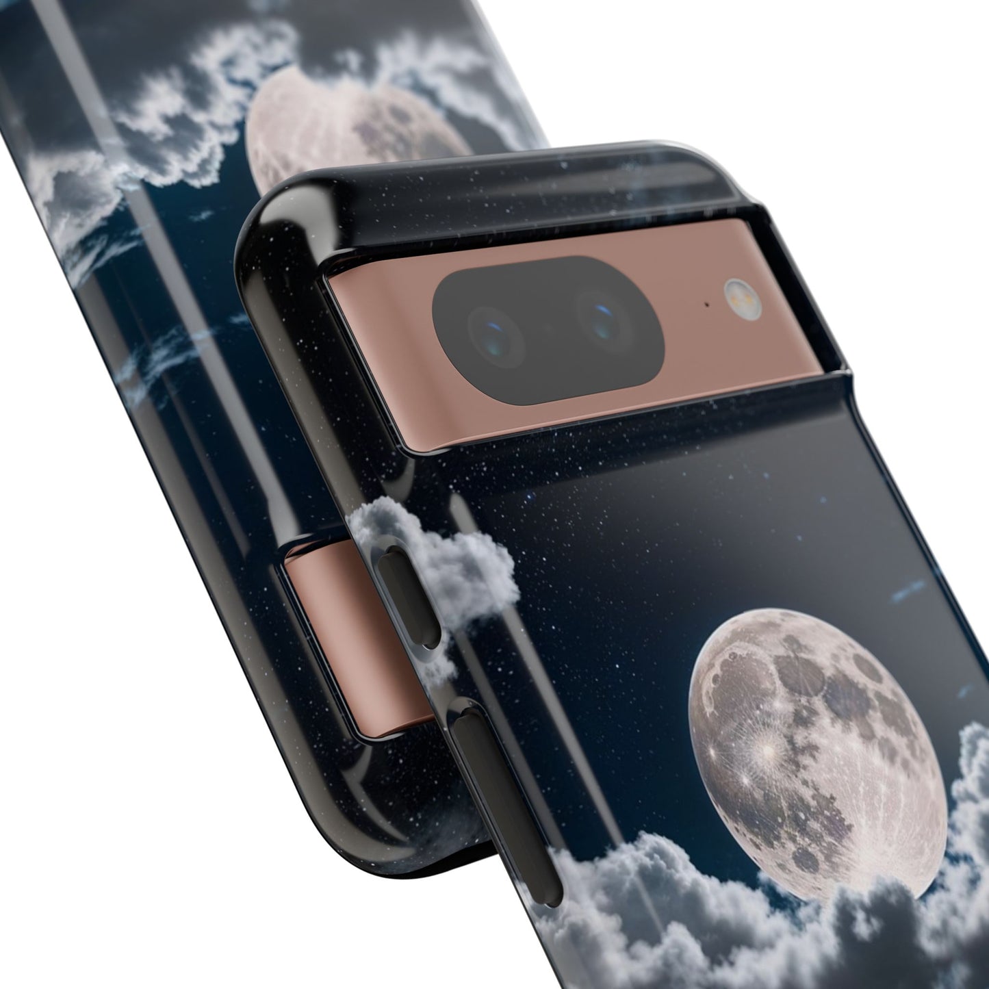 Moonlit Reflection Phone Case — Night Sky Moon & Clouds Tough Case