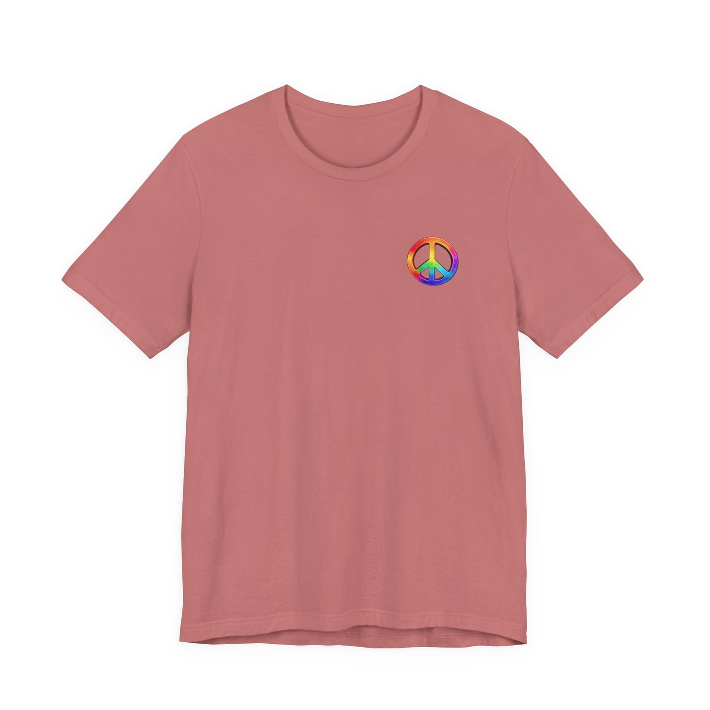 Peace Sign Tie-Dye Tee — Rainbow Hippie Peace Symbol T-Shirt