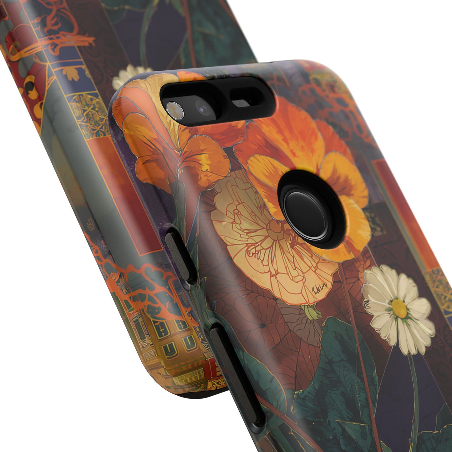 Floral Pansy Tough Phone Case — Vintage Botanical Protection