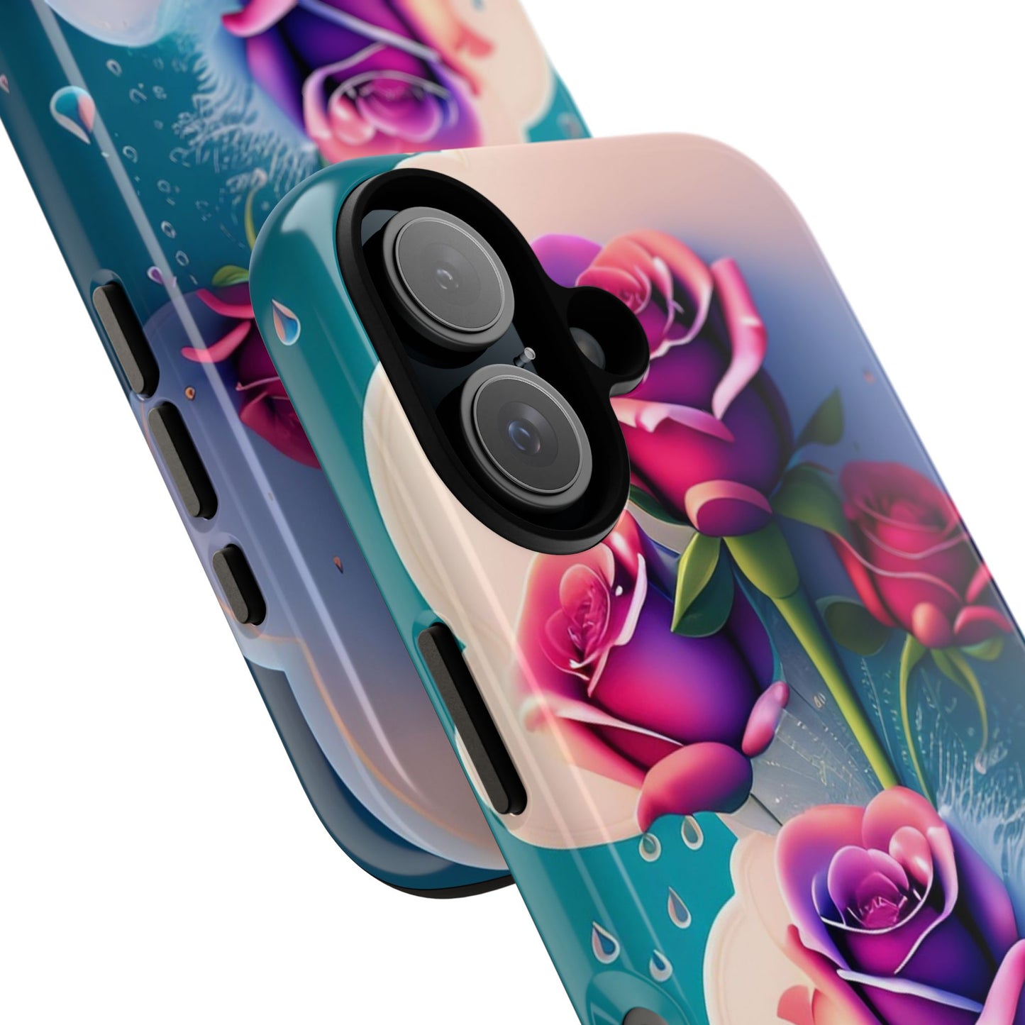 Floral Dream Tough Phone Case — Rose Bouquet Clouds Design