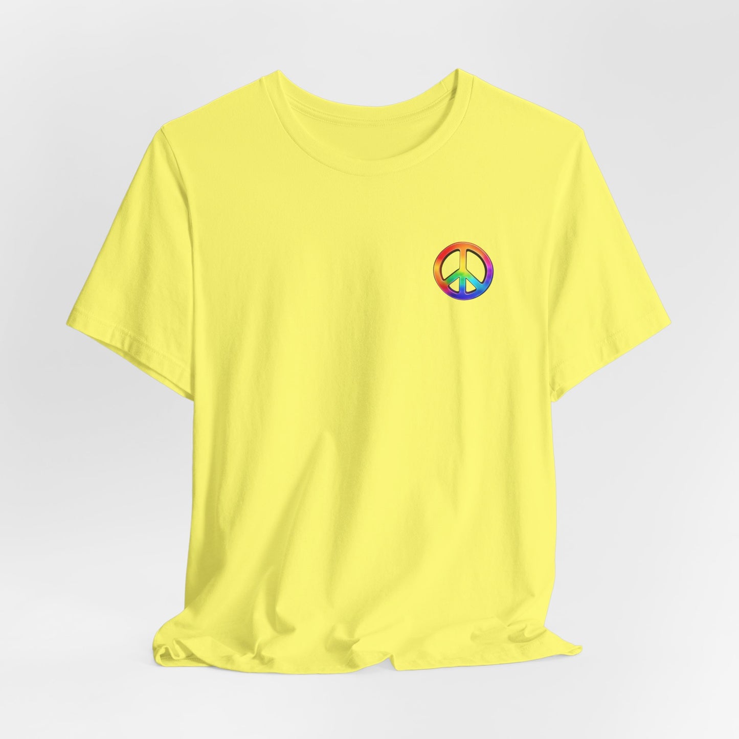 Peace Sign Tie-Dye Tee — Rainbow Hippie Peace Symbol T-Shirt