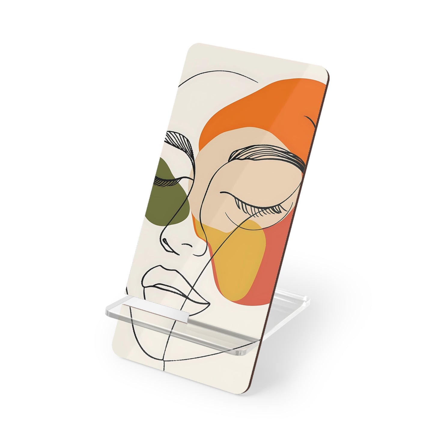 Abstract Face Phone Stand – Modern Minimalist Mobile Display Stand