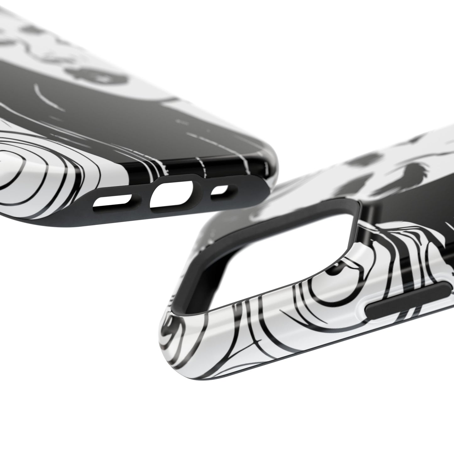 Artistic Black & White Portrait Phone Case — Magnetic Impact-Resistant