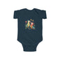 Baby Bodysuit — Cute Parrot & Sloth Love Graphic Infant Onesie