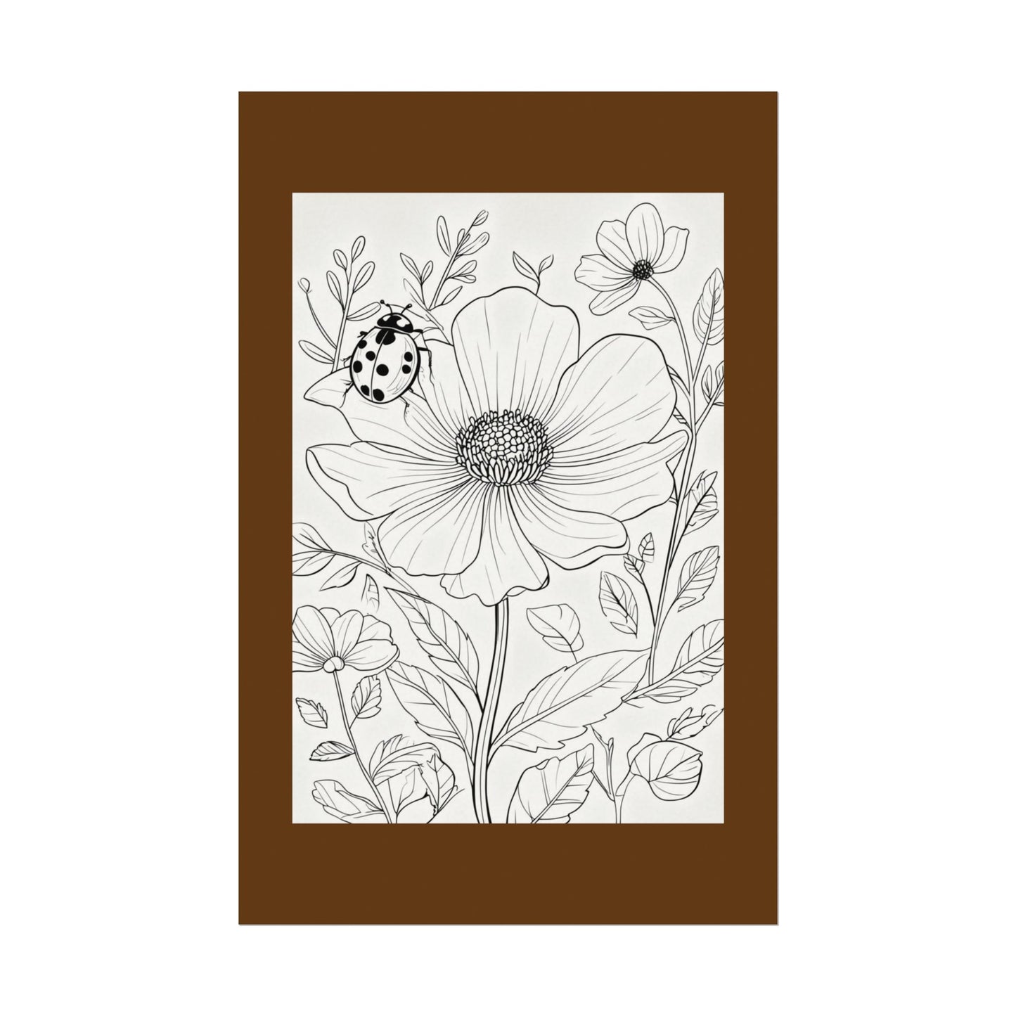 COLOR IT YOURSELF  Line Art Poster — Textured Matte Print