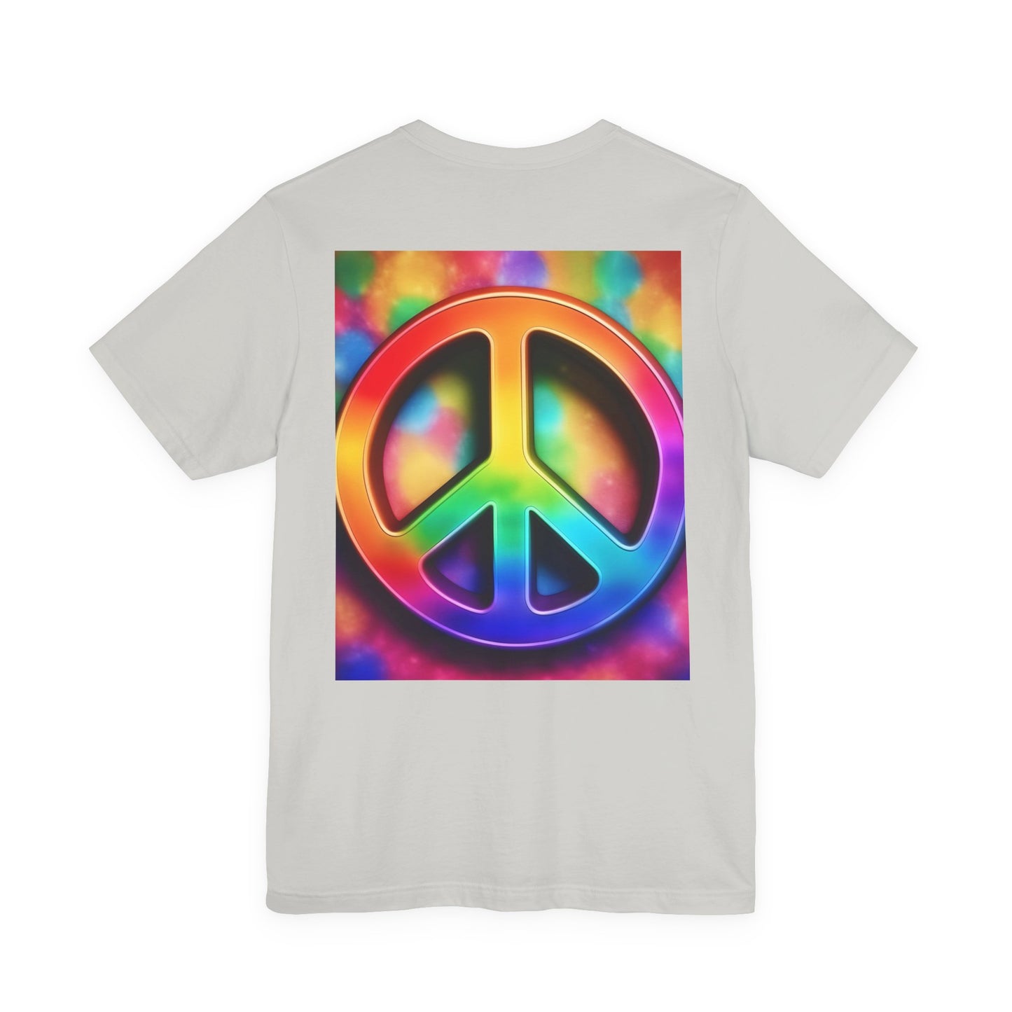 Peace Sign Tie-Dye Tee — Rainbow Hippie Peace Symbol T-Shirt