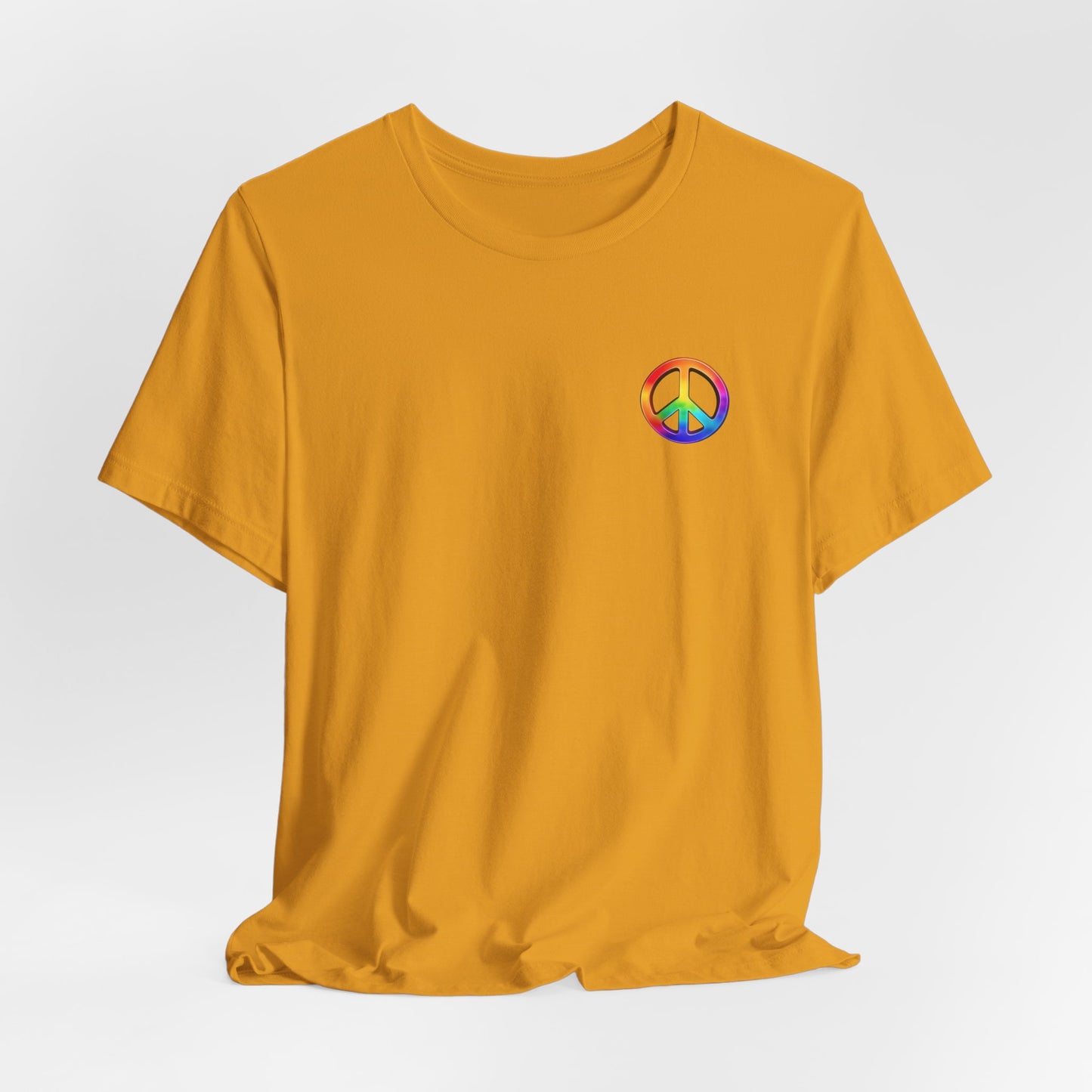 Peace Sign Tie-Dye Tee — Rainbow Hippie Peace Symbol T-Shirt